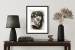 Load image into Gallery viewer, Charcoal drawing, framed
